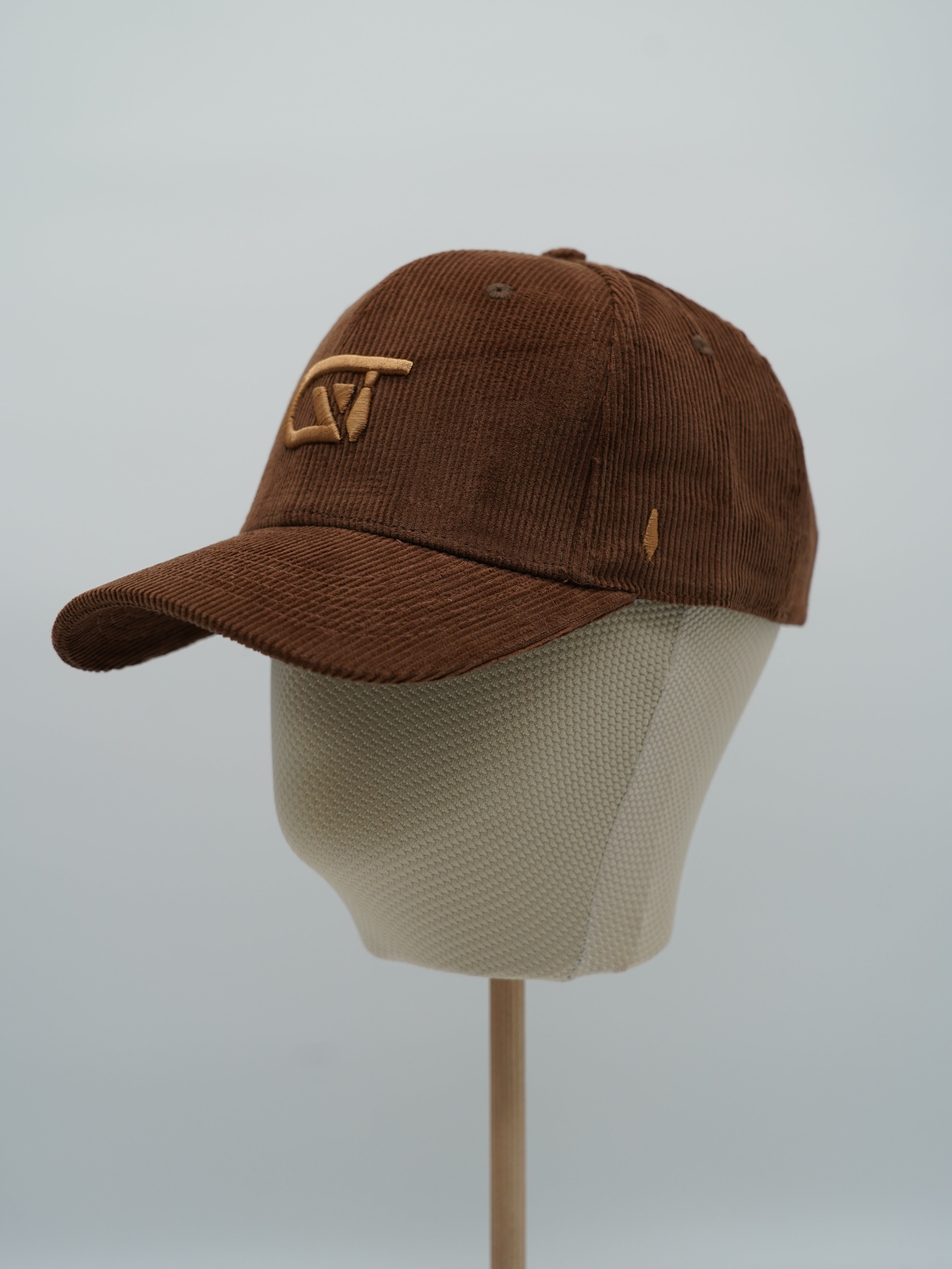 Cappello da baseball GT in velluto a coste marrone