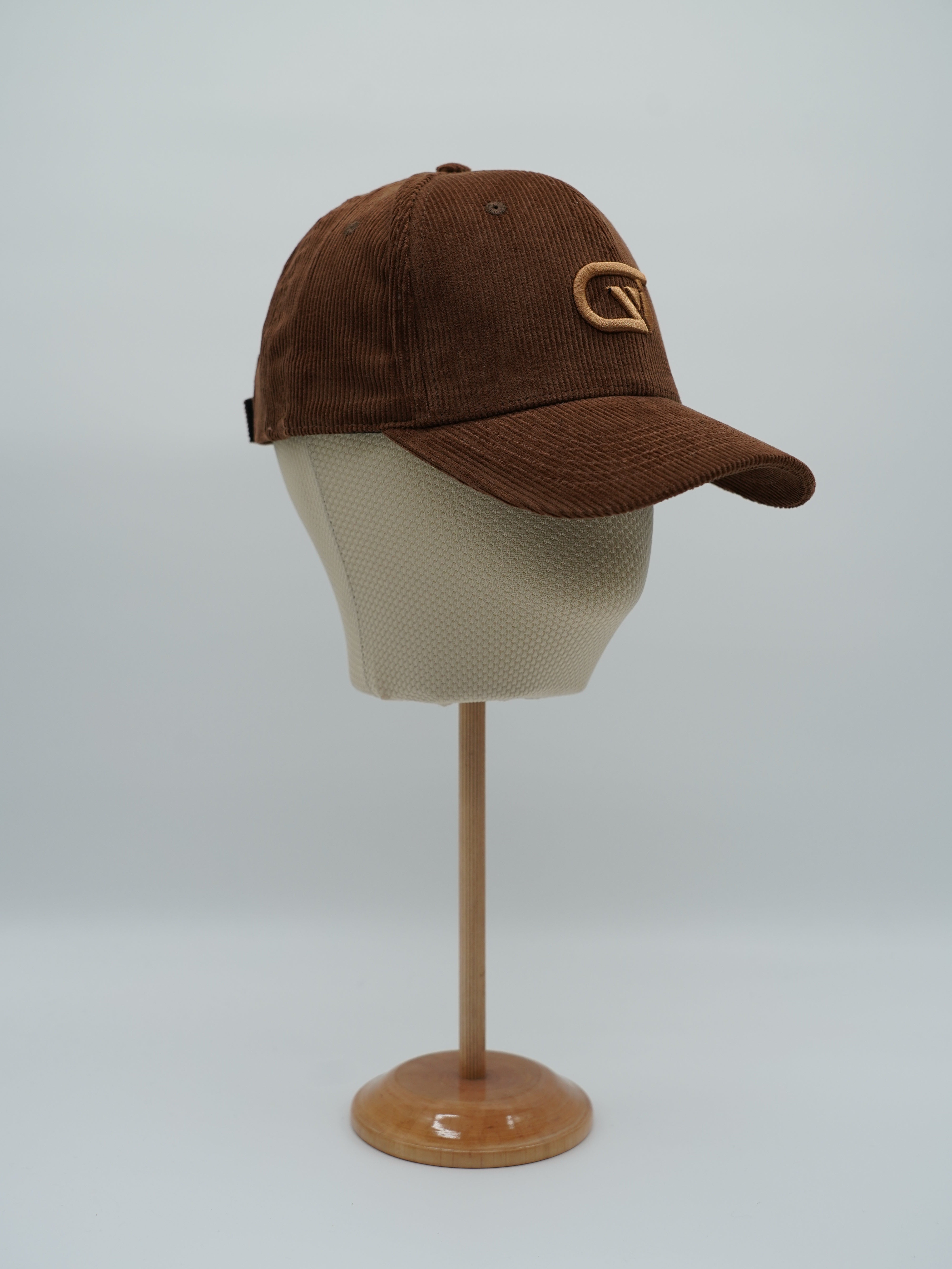 Cappello da baseball GT in velluto a coste marrone
