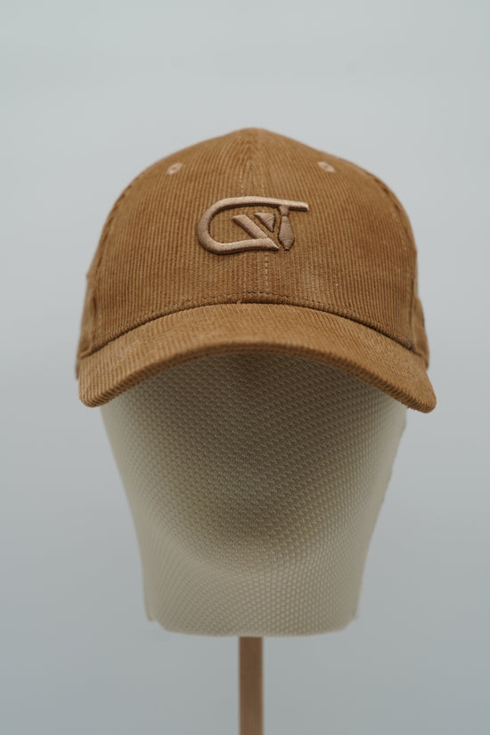Cappello da baseball GT in velluto a coste cammello