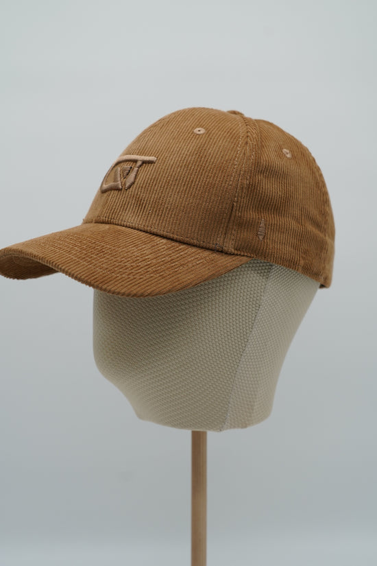 Cappello da baseball GT in velluto a coste cammello