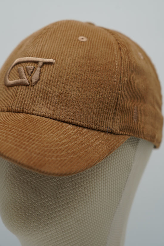 Cappello da baseball GT in velluto a coste cammello