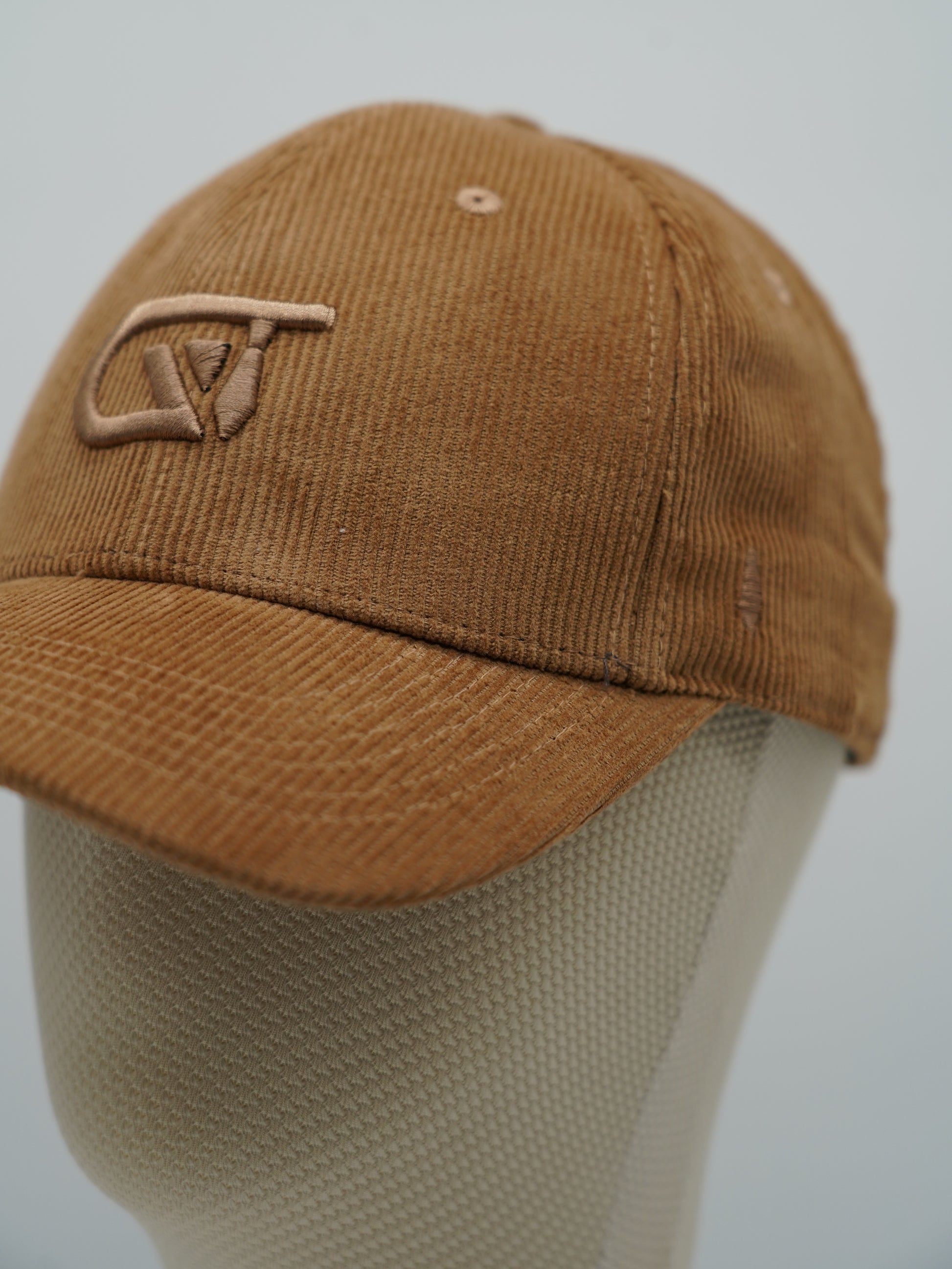Cappello da baseball GT in velluto a coste cammello