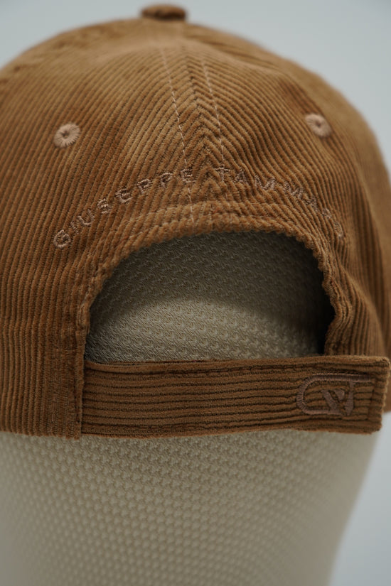 Cappello da baseball GT in velluto a coste cammello