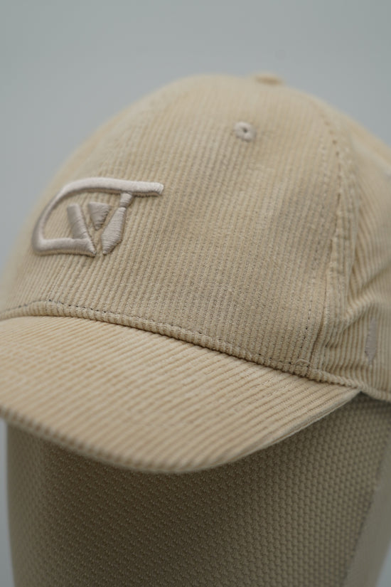Cappello da baseball GT in velluto a coste beige