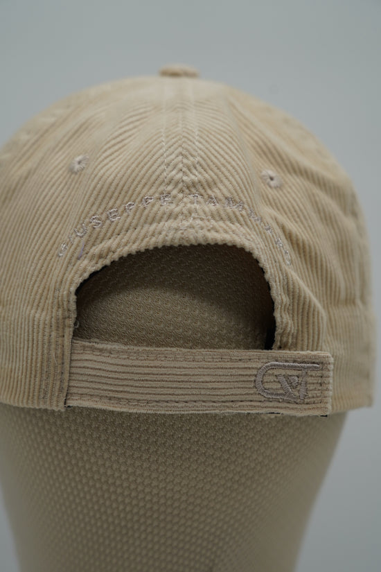 Cappello da baseball GT in velluto a coste beige