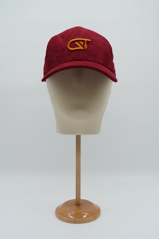 Cappello da baseball GT in velluto a coste bordeaux