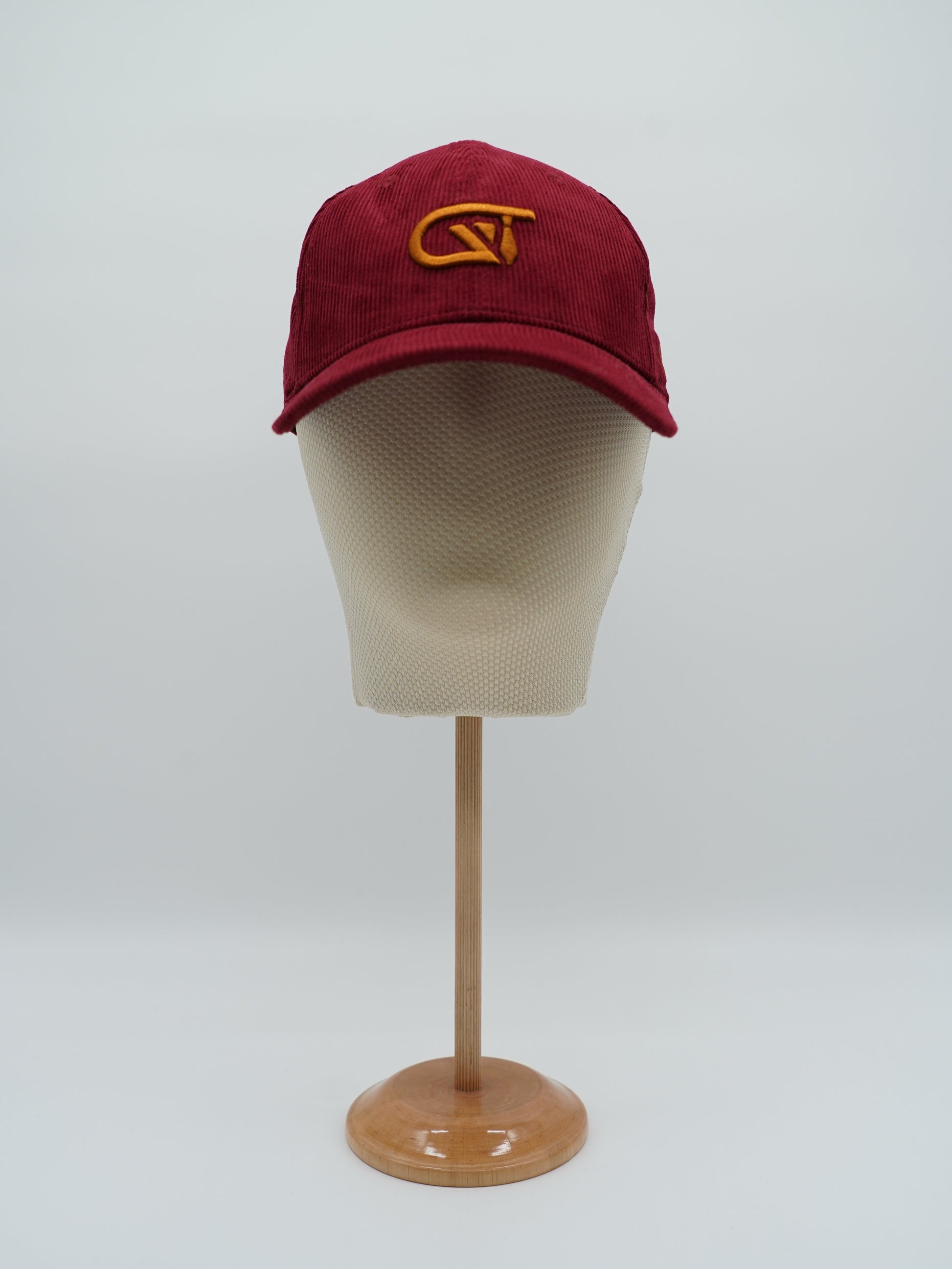 Cappello da baseball GT in velluto a coste bordeaux