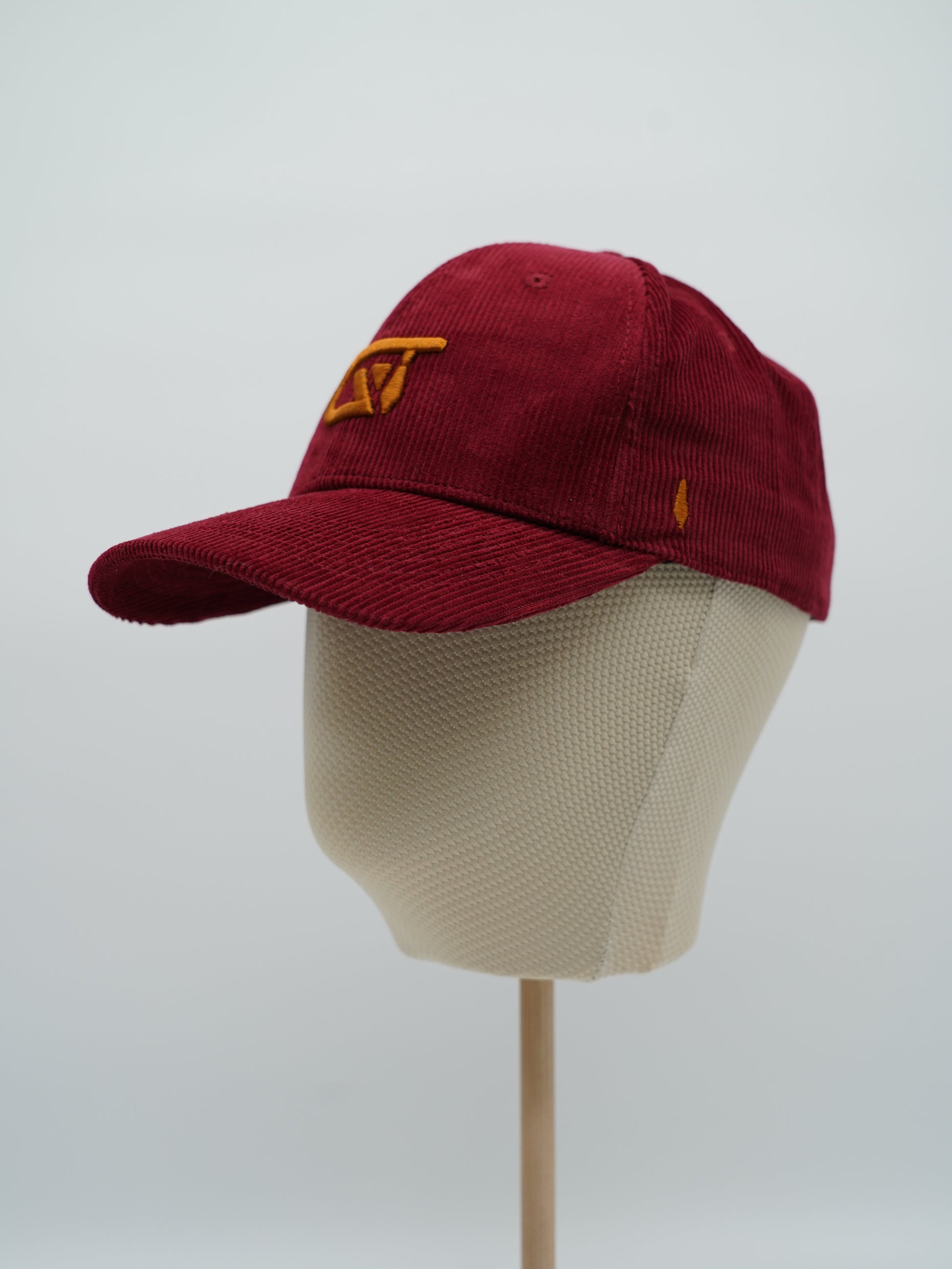 Cappello da baseball GT in velluto a coste bordeaux