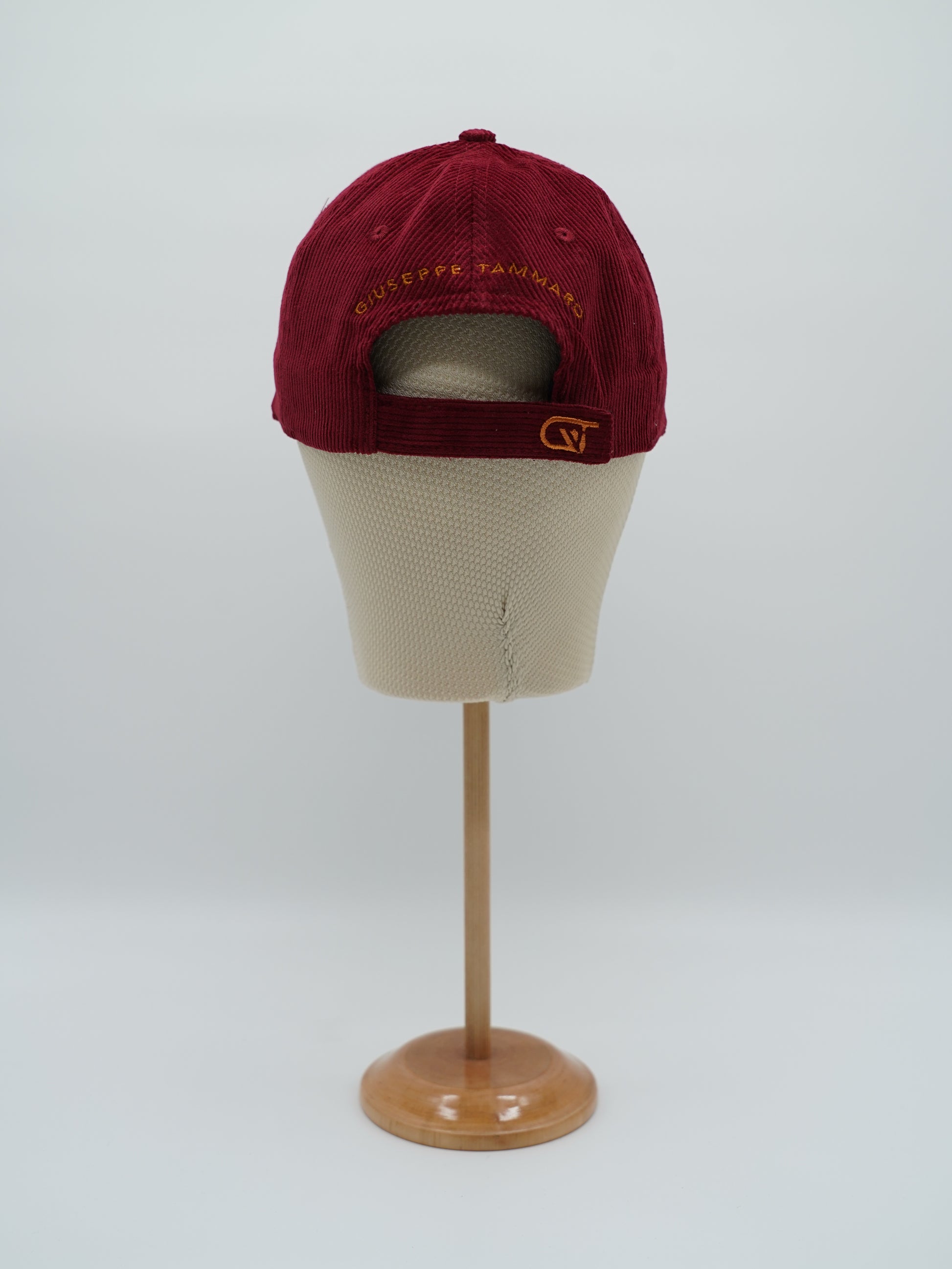 Cappello da baseball GT in velluto a coste bordeaux