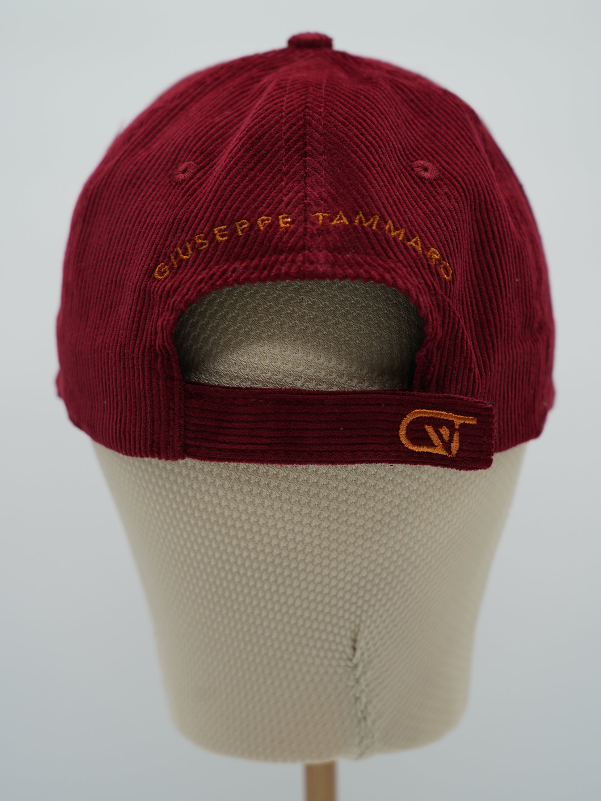 Cappello da baseball GT in velluto a coste bordeaux