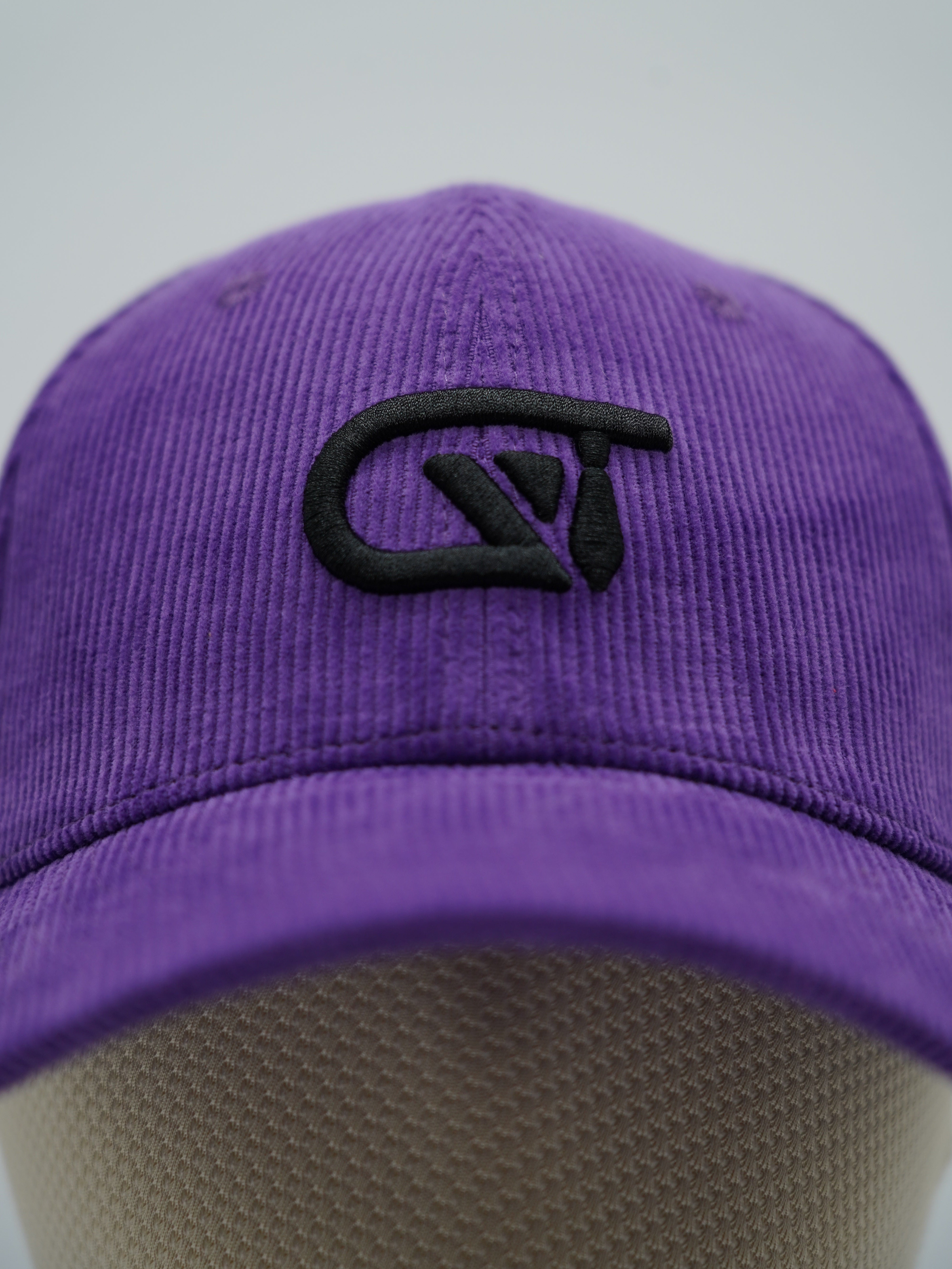 Cappello da baseball GT in velluto a coste viola