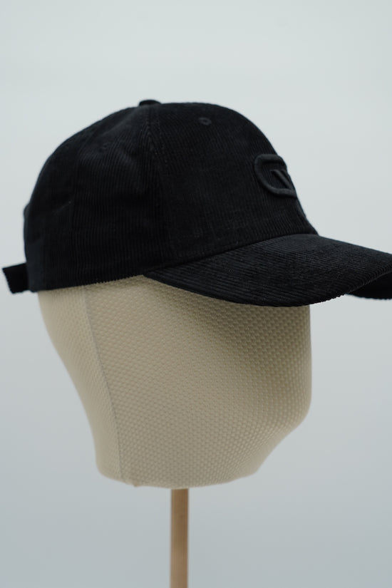 Cappello da baseball GT in velluto a coste nero