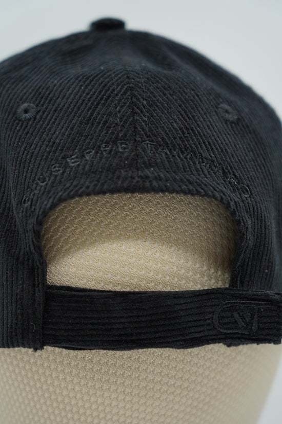 Cappello da baseball GT in velluto a coste nero