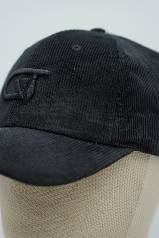 Cappello da baseball GT in velluto a coste nero