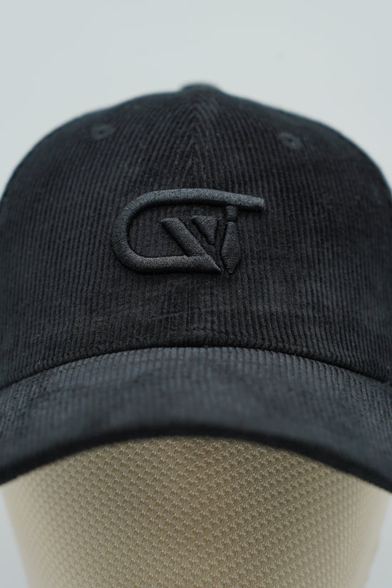 Cappello da baseball GT in velluto a coste nero