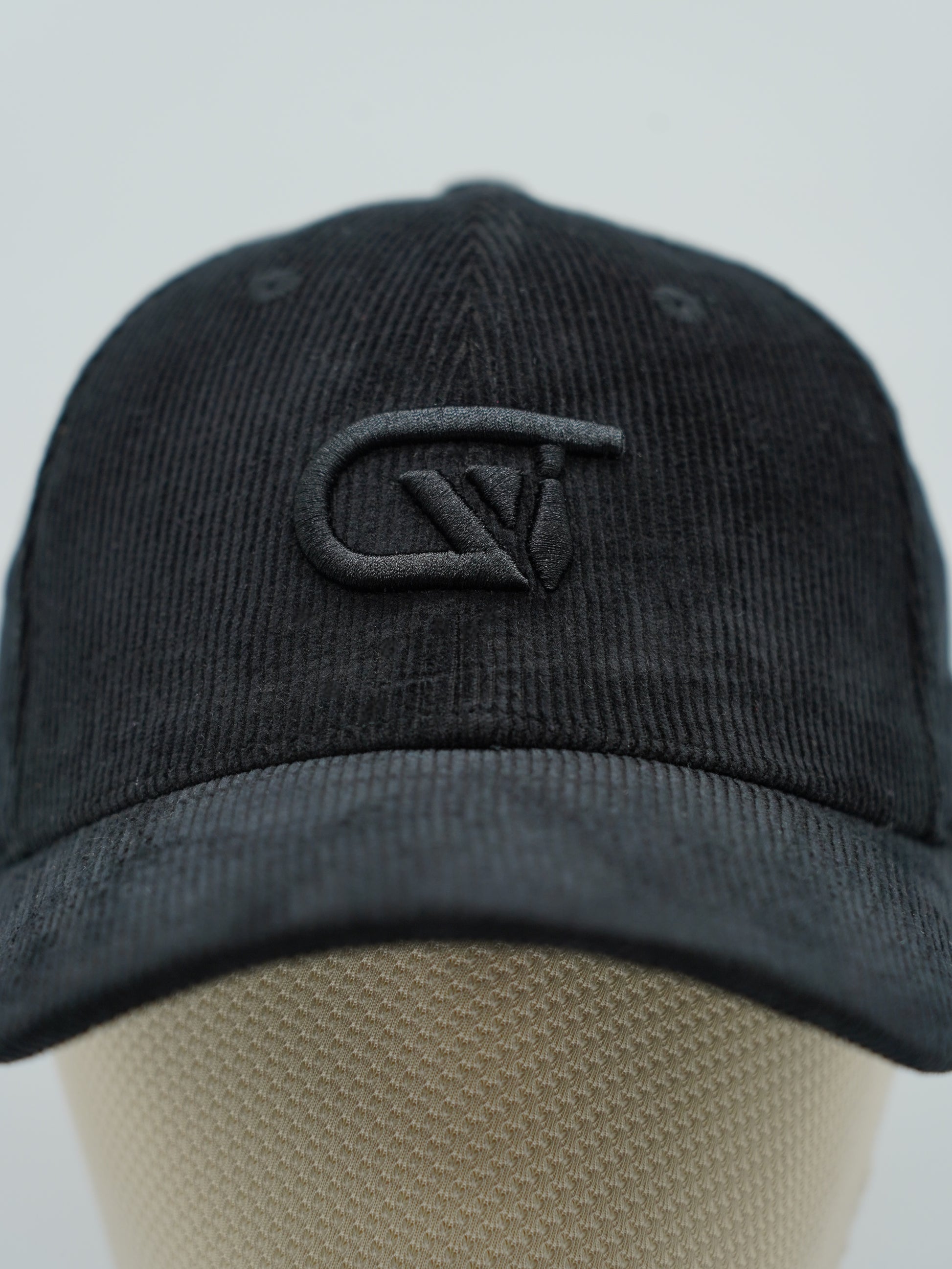 Cappello da baseball GT in velluto a coste nero