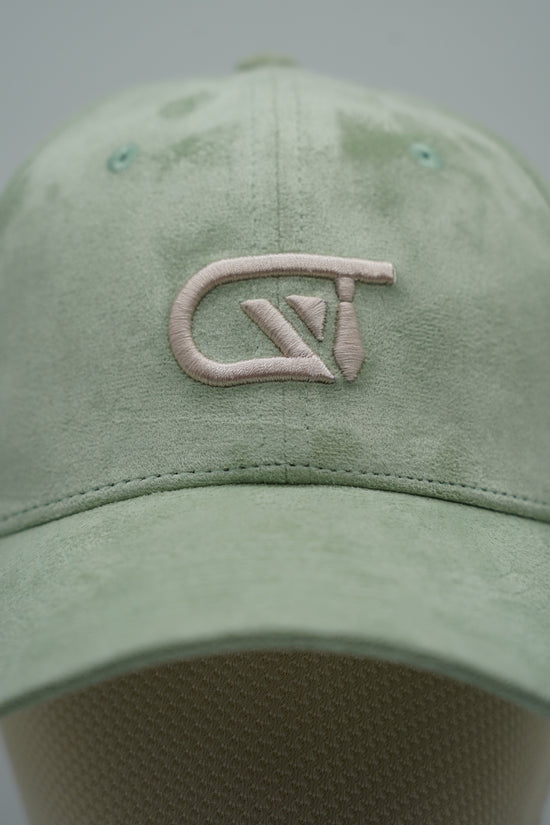 Cappello da baseball GT in camoscio verde tiffany