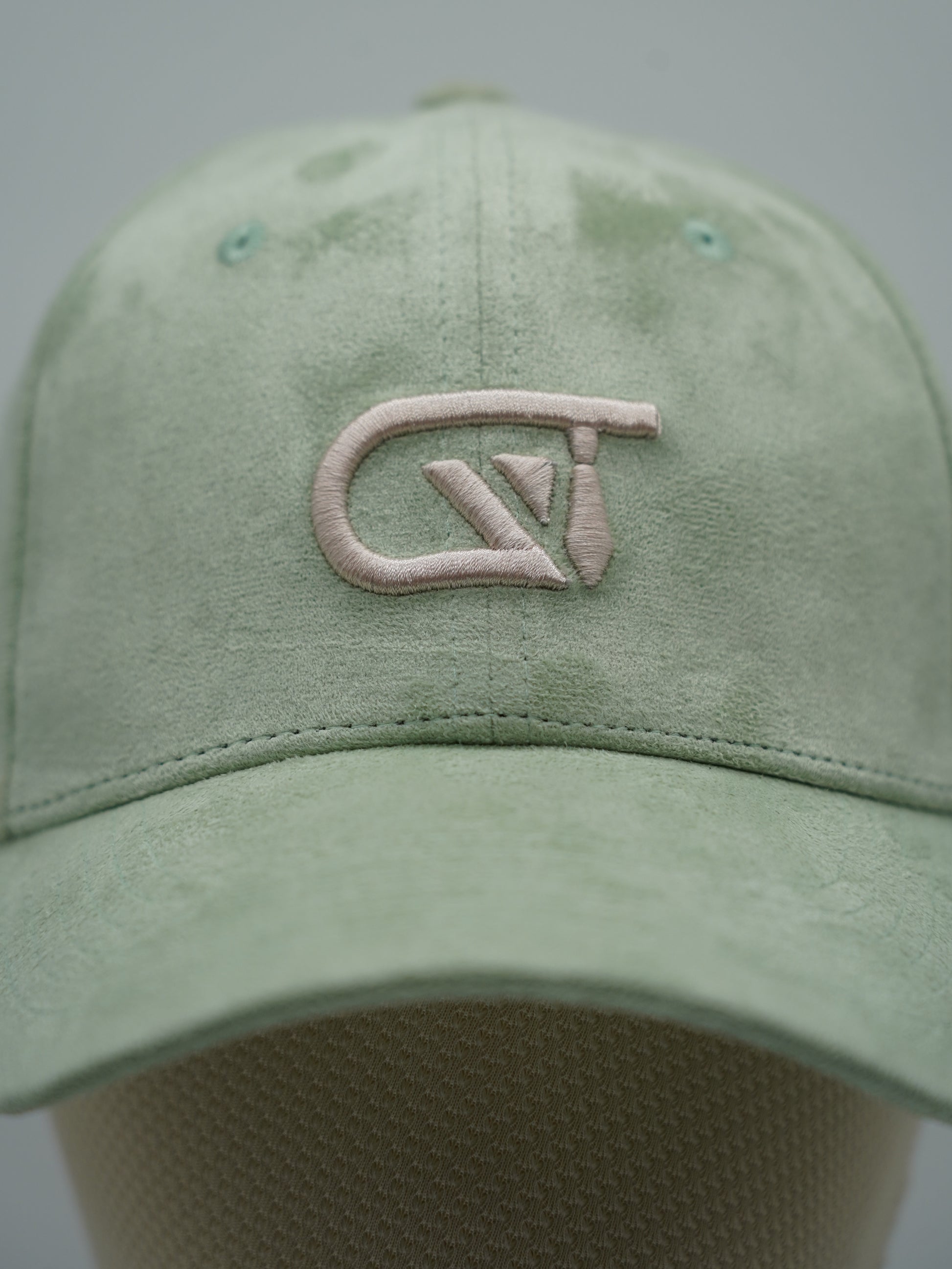 Cappello da baseball GT in camoscio verde tiffany