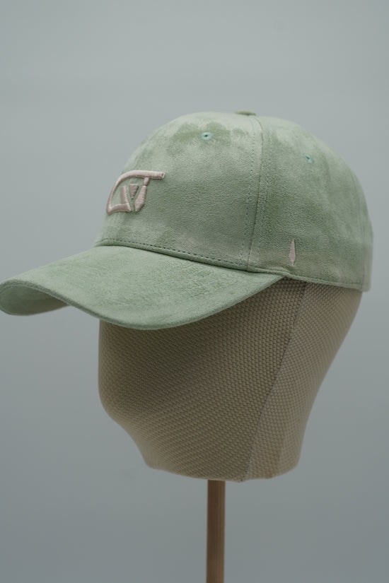Cappello da baseball GT in camoscio verde tiffany