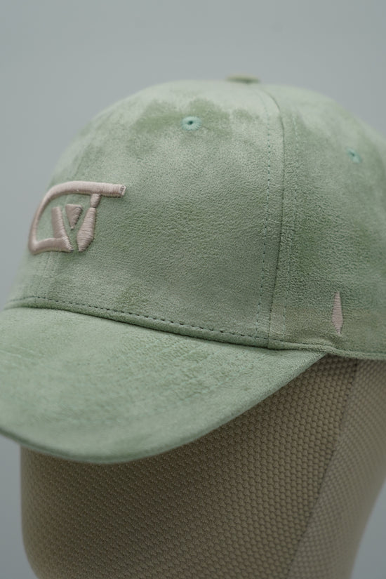 Cappello da baseball GT in camoscio verde tiffany