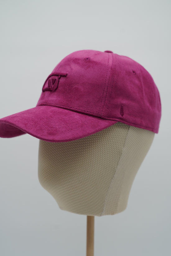 Cappello da baseball GT in camoscio porpora