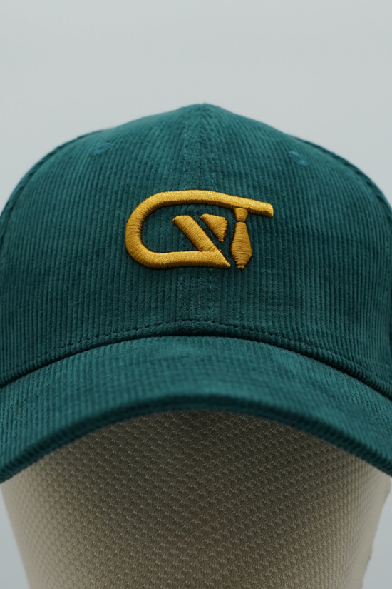 Cappello da baseball GT in velluto a coste verde