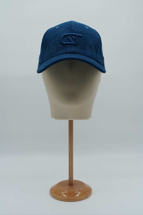 Cappello da baseball GT in velluto a coste blu