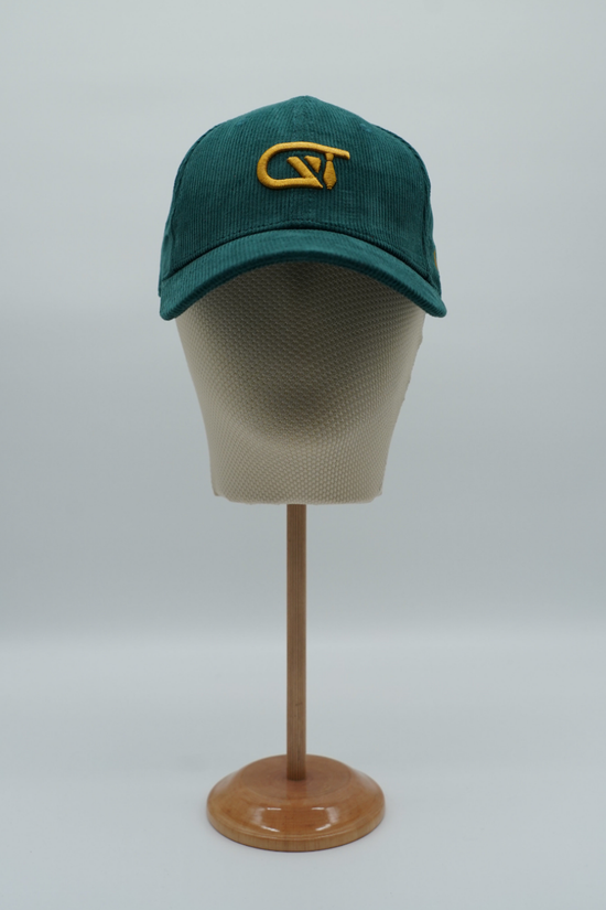 Cappello da baseball GT in velluto a coste verde