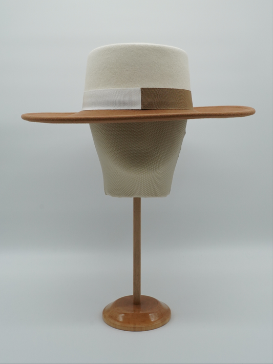 Cappello a cilindro Alce/Panna in feltro