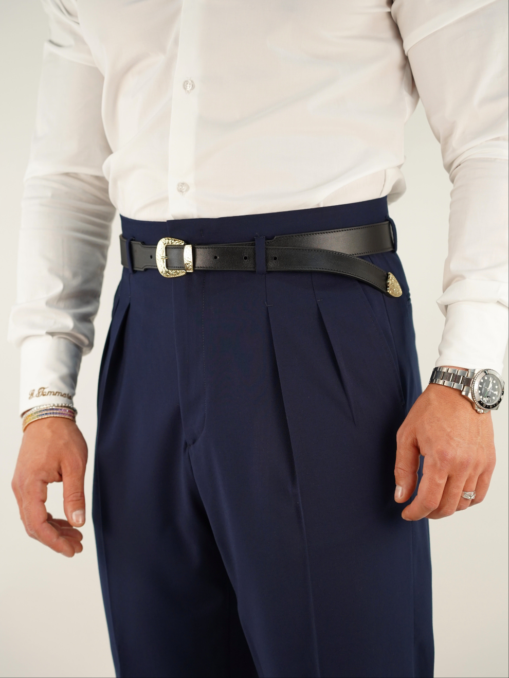 Gurkha blu oltremare con passanti