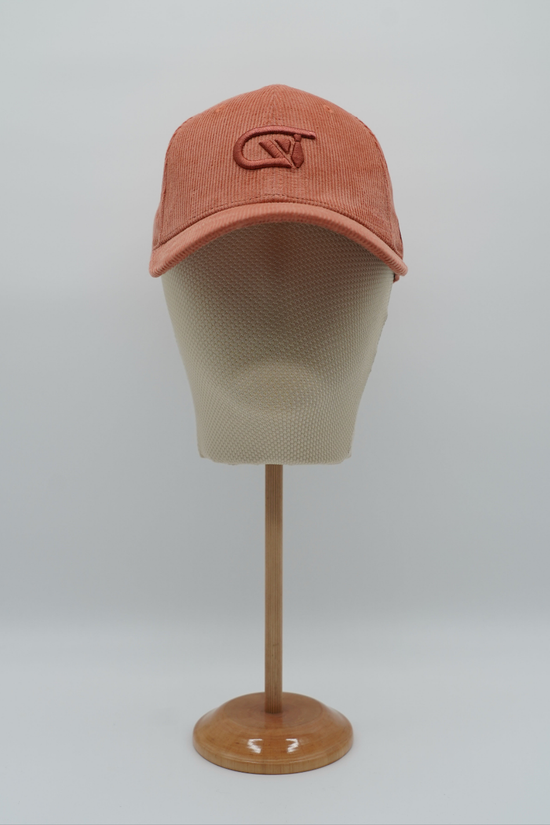 Cappello da baseball GT in velluto a coste salmone
