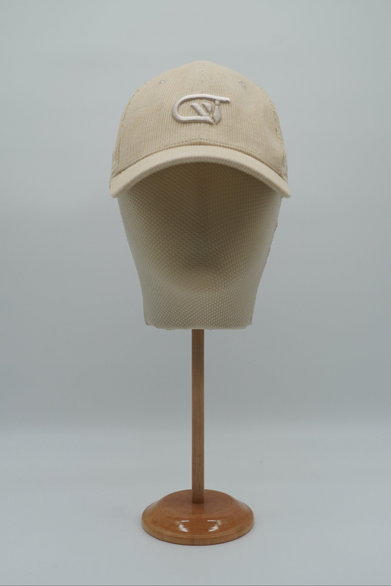 Cappello da baseball GT in velluto a coste beige