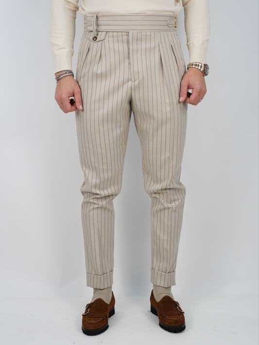 Gurkha elegant gessato panna