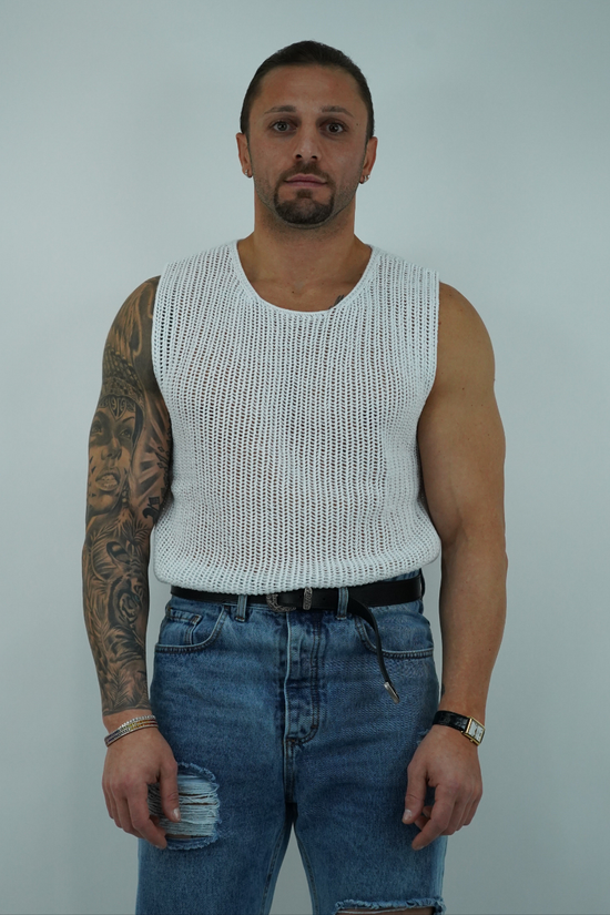 Canotta forata bianca