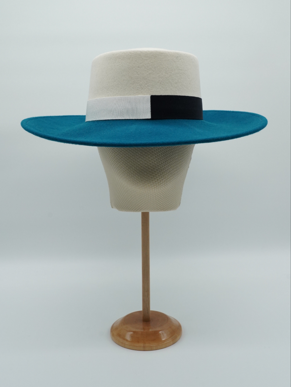 Cappello a cilindro Navi/Panna in feltro