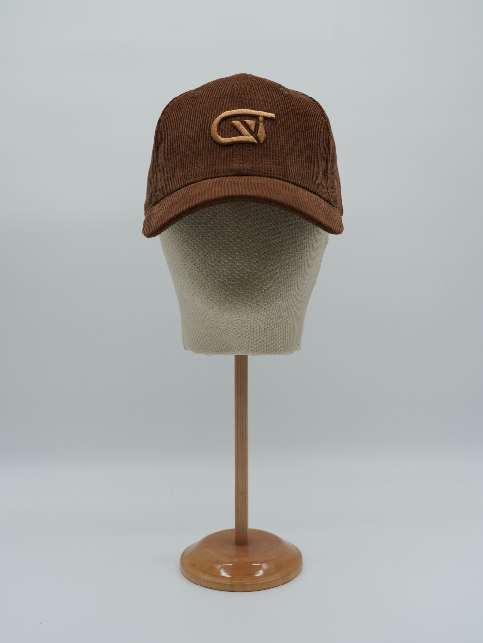 Cappello da baseball GT in velluto a coste marrone