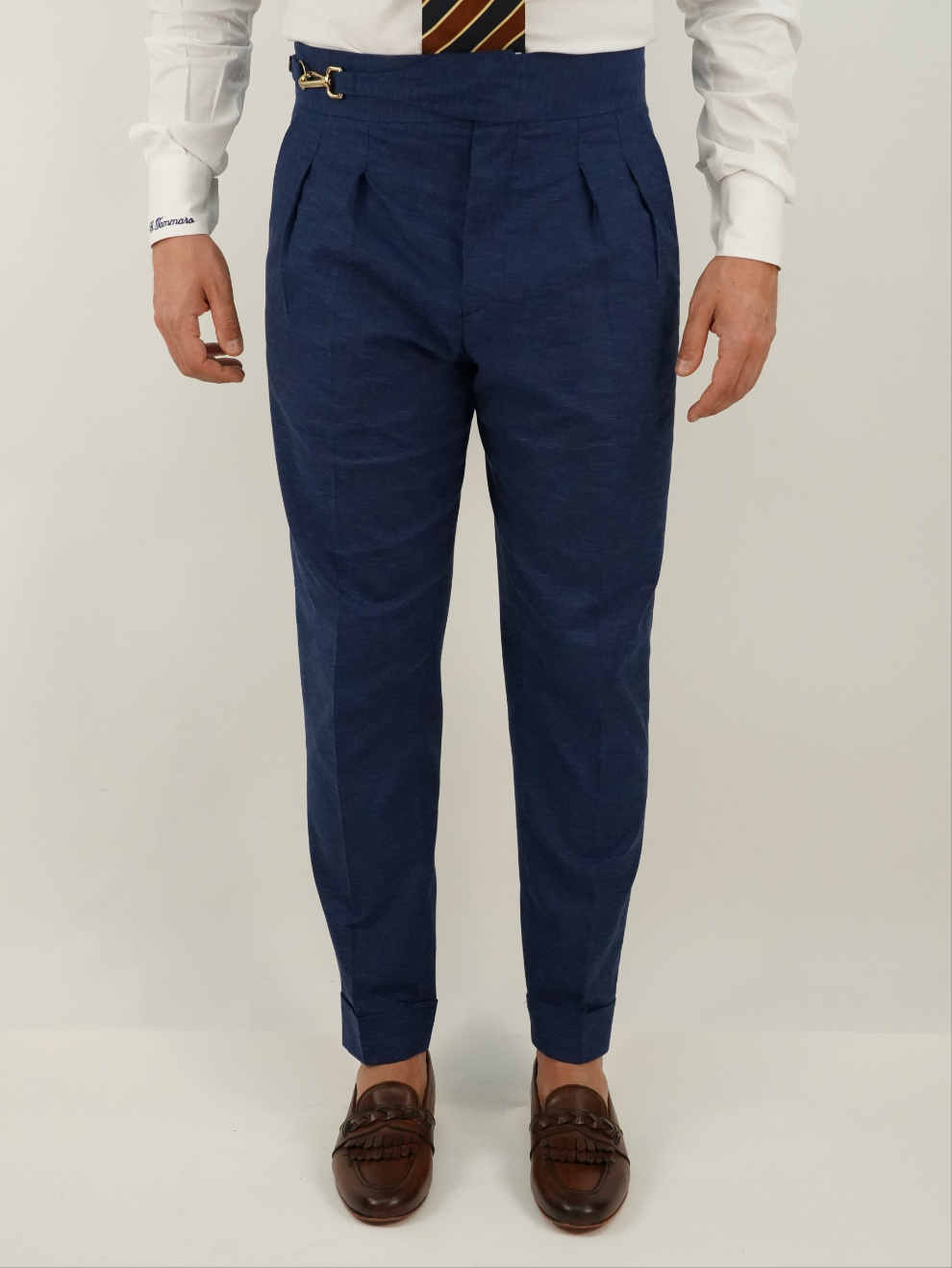 Gurkha royal fiammato blu oltremare con gancio oro