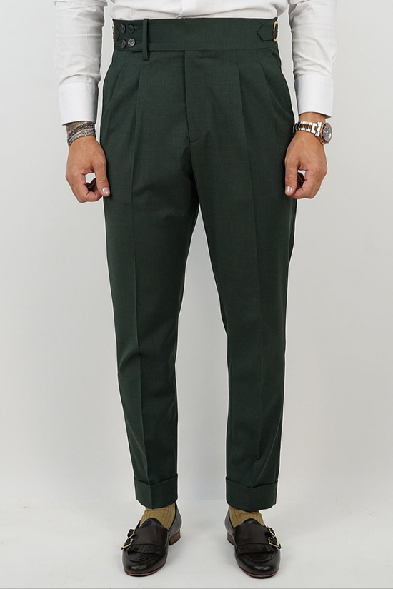 Gurkha Verde Malachite con 4 bottoni e fibbie stringenti laterali