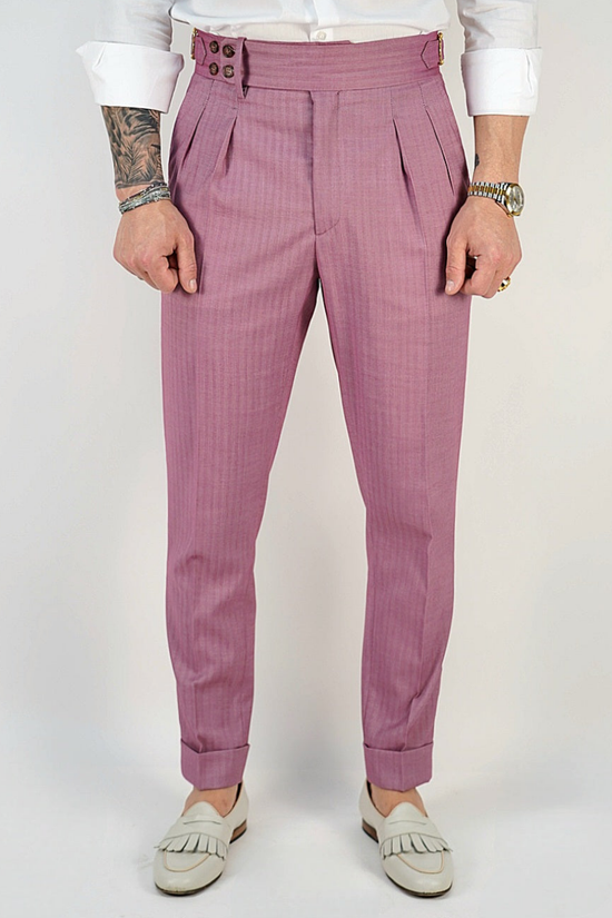 Gurkha Quarzo Rosa con 4 bottoni e fibbie stringenti laterali