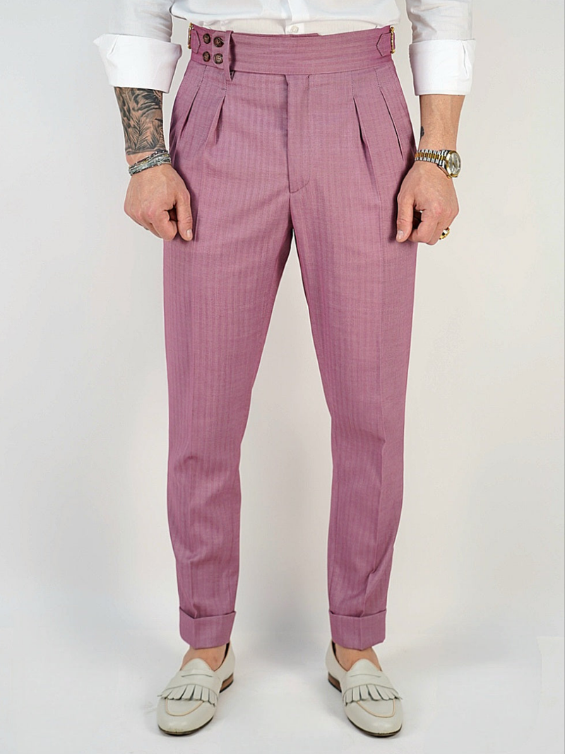 Gurkha Quarzo Rosa con 4 bottoni e fibbie stringenti laterali