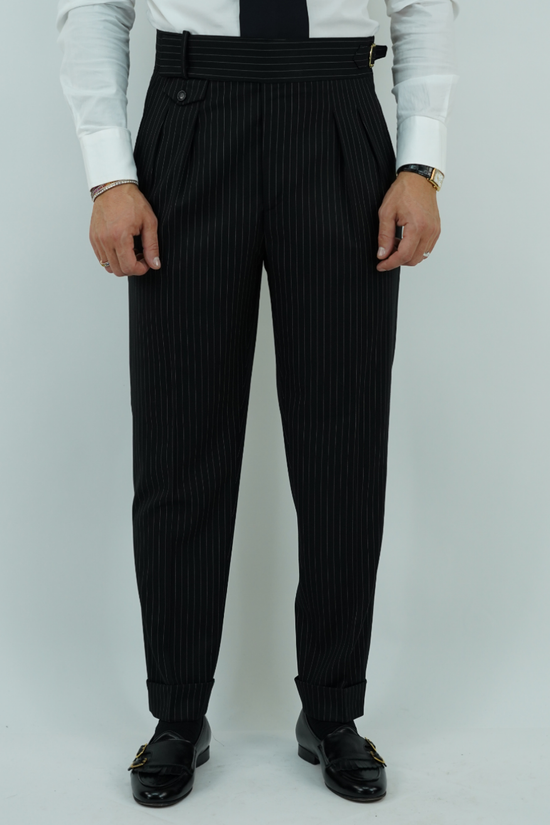 Gurkha elegant gessato nero