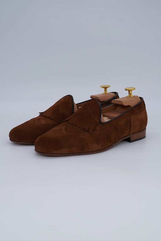 Mocassino inglese in camoscio bruciato