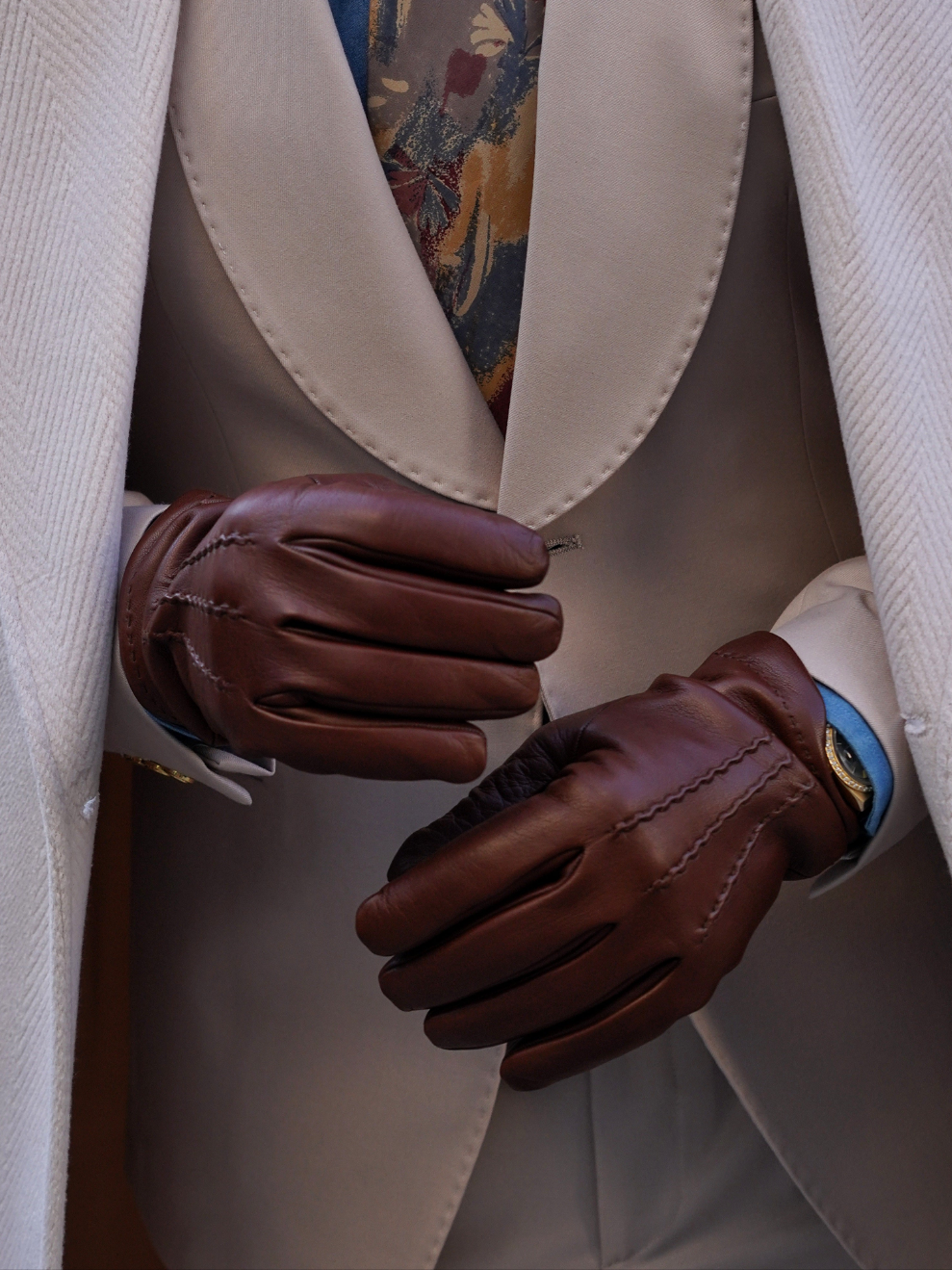 Guanto classic in pelle di capra cuoio