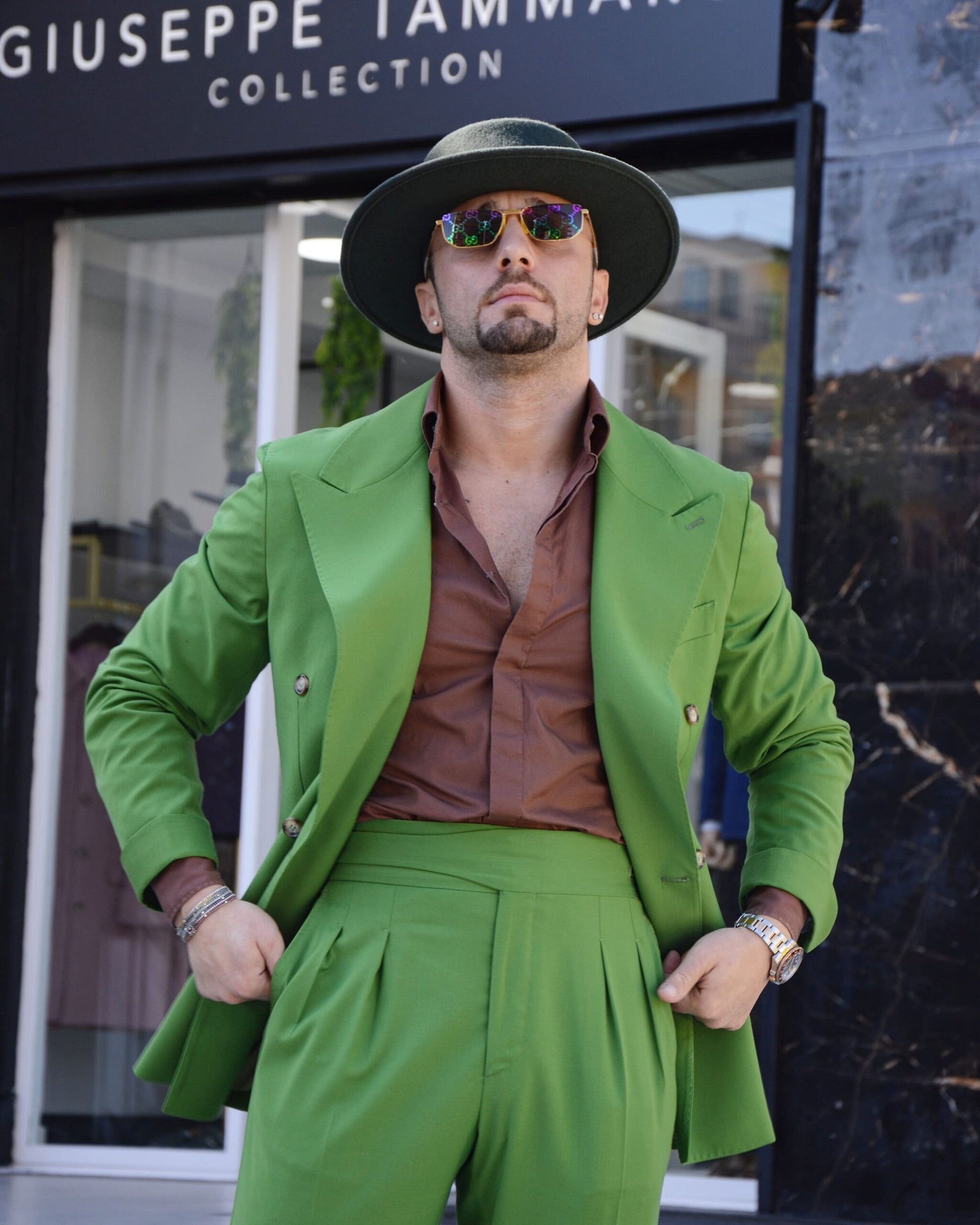 Abito Extensive Doppiopetto verde trifoglio