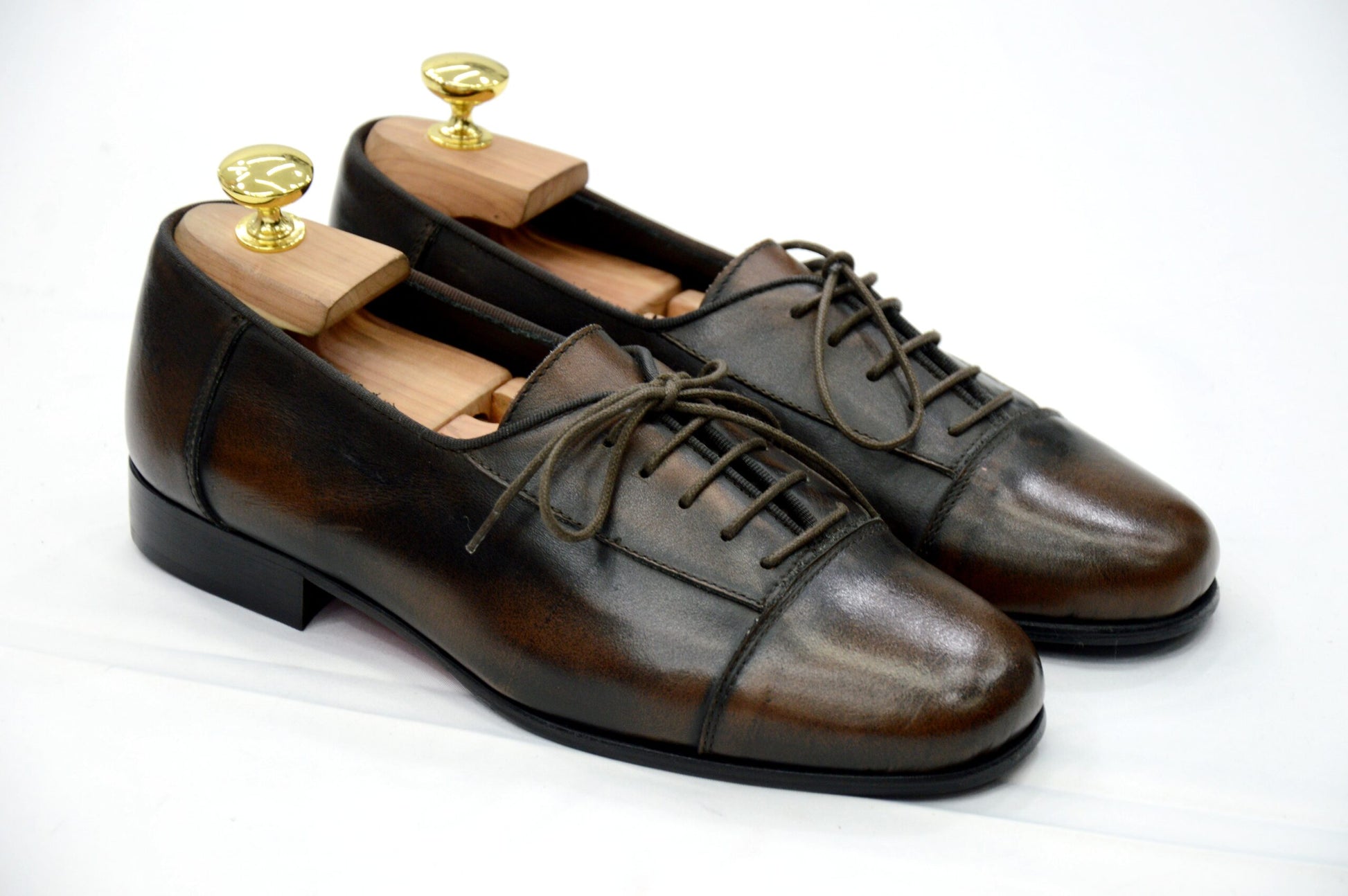 Mocassini modello bowling in pelle