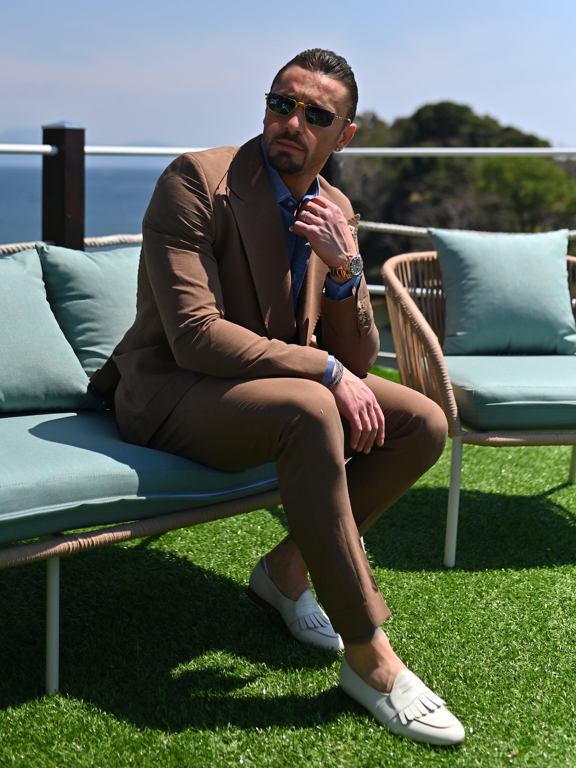 Abito Extensive lino tabacco