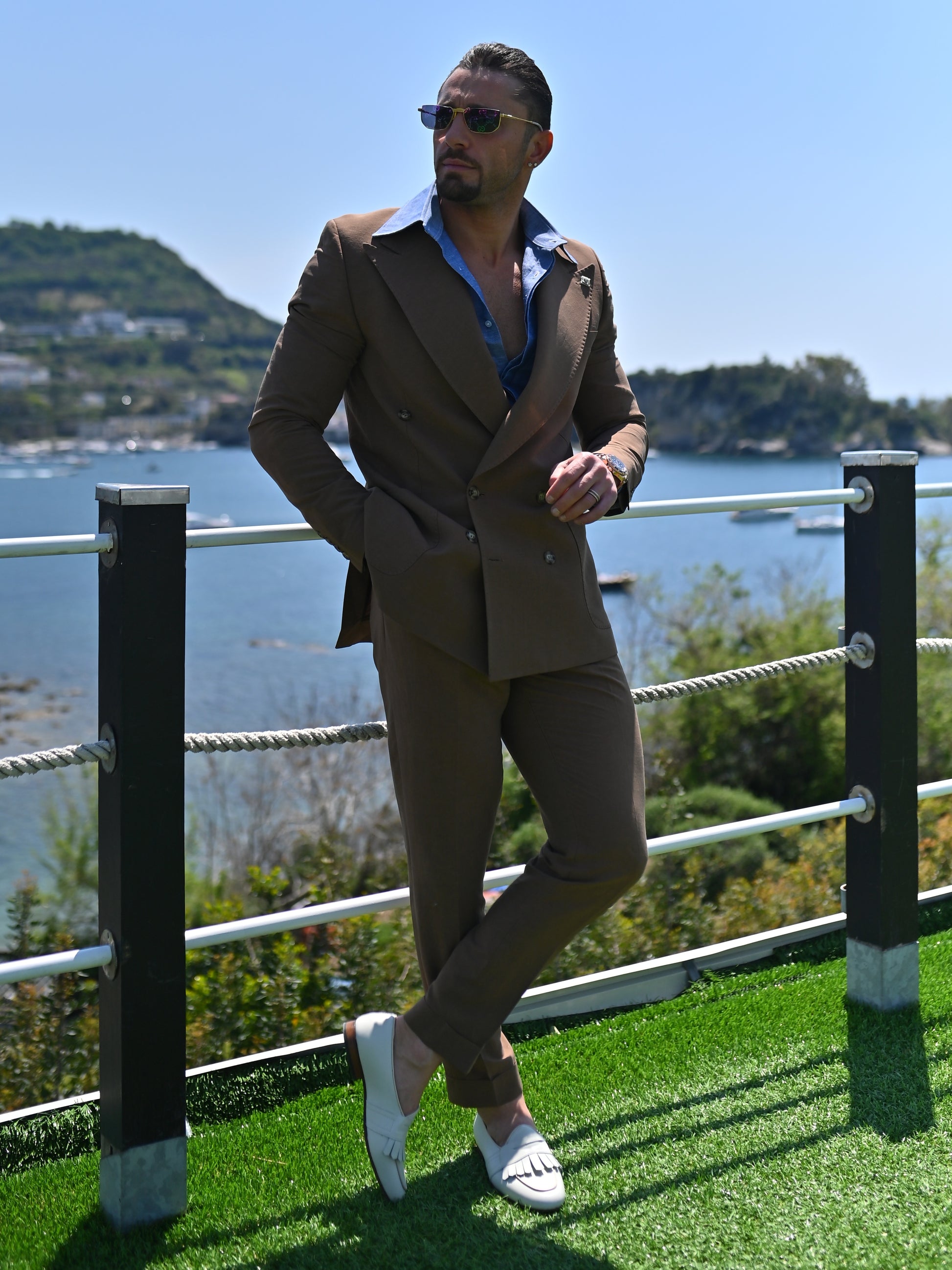 Abito Extensive lino tabacco