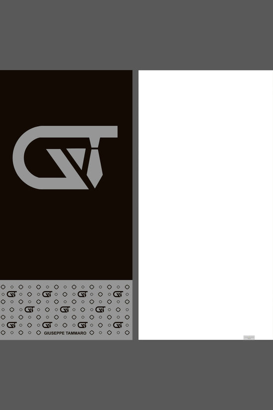 Telo mare monogram 180x90cm in microfibra nero/grigio