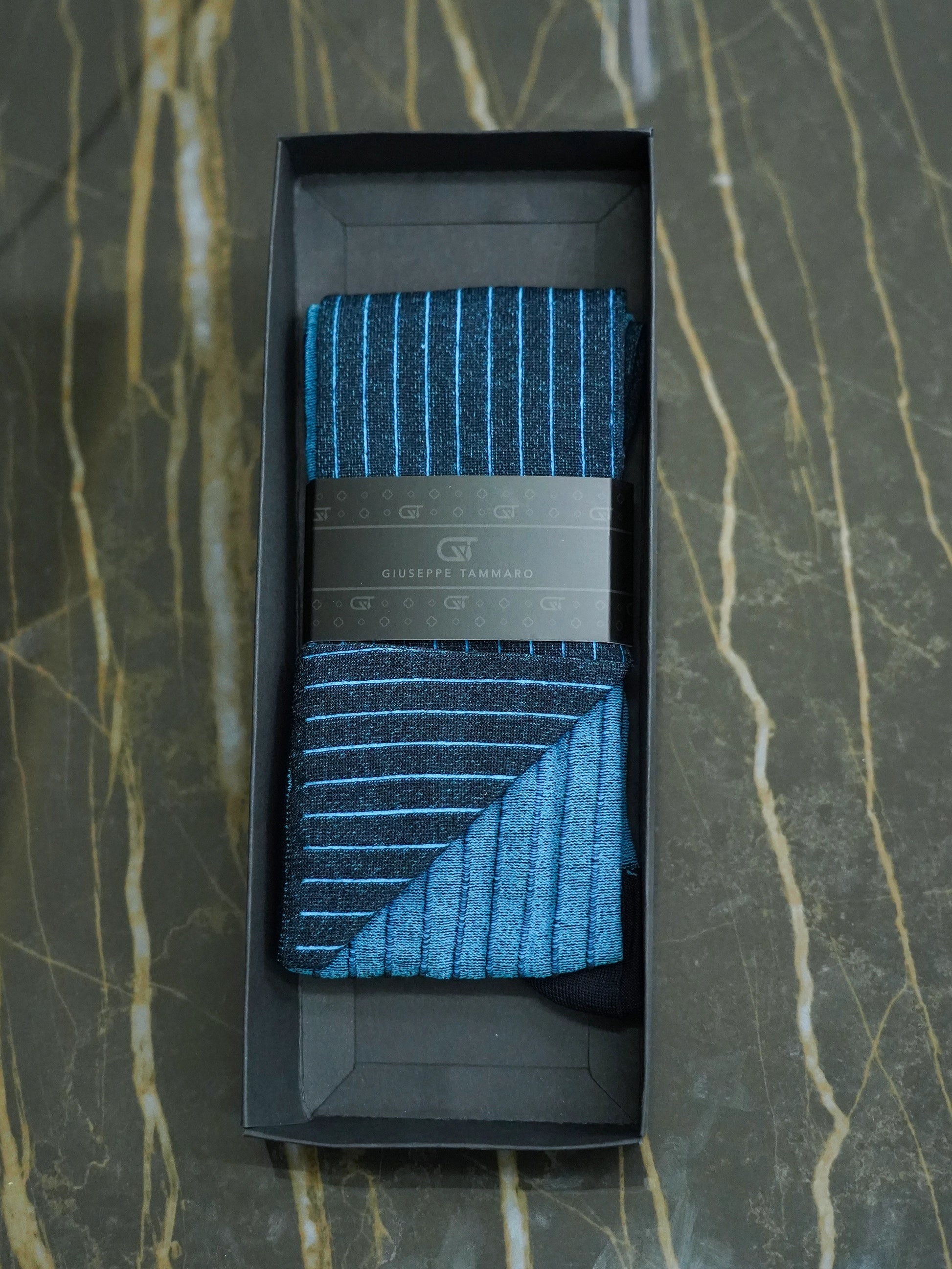 Calza Lunga Comfort - Cotone Premium | Blu/Turchese