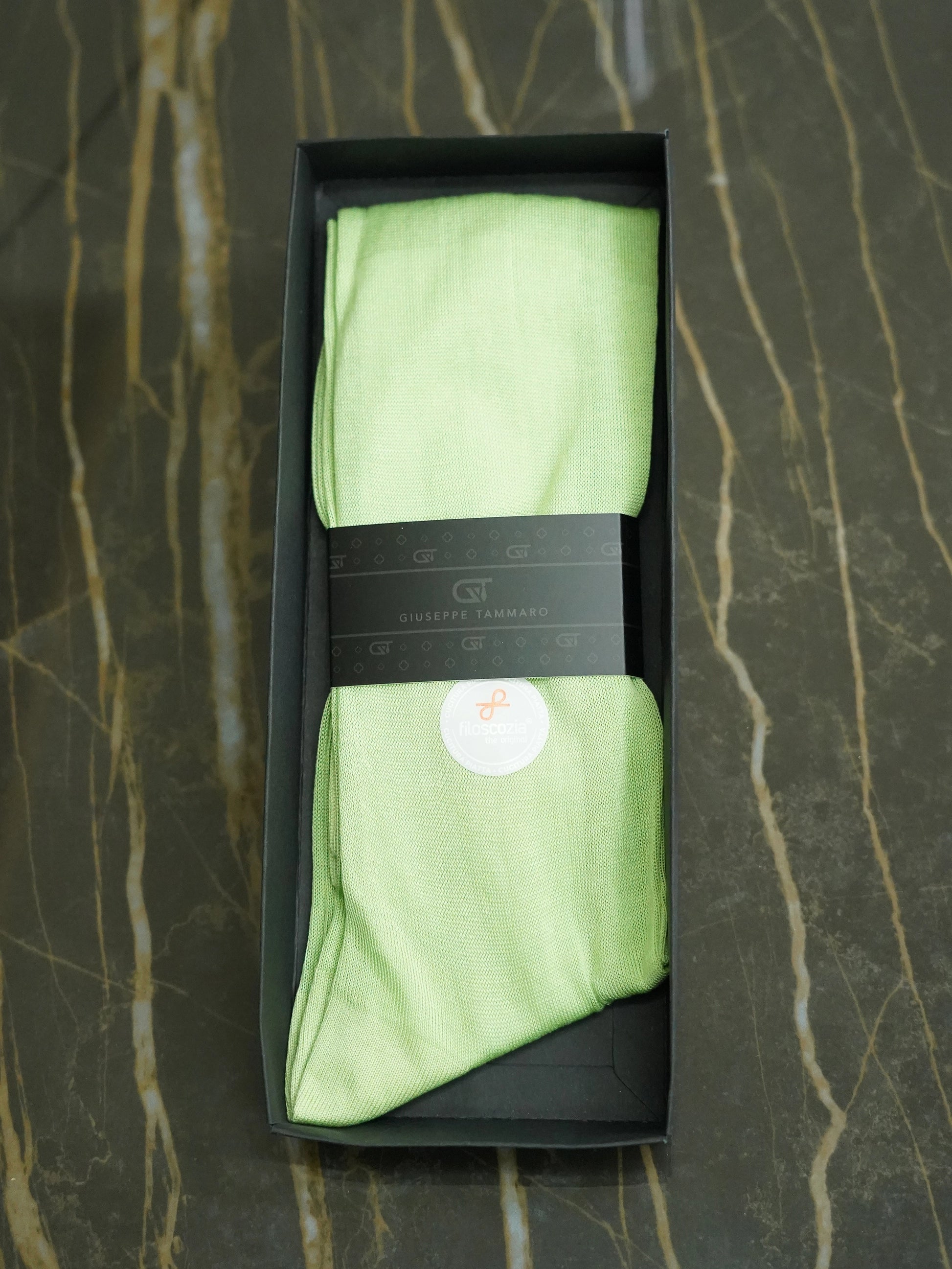 Calza Lunga Filo di Scozia - Maglia liscia | Verdino